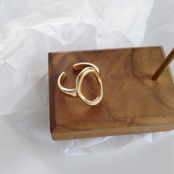 💕Last one Minimalist Oval Round Rings - Picture 5 of 7